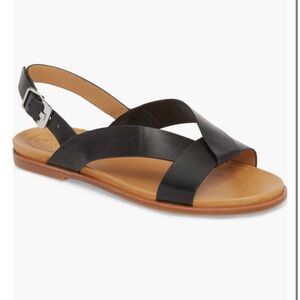 CC Corso Como® Audrah Sandal, Black Leather, size 8.5